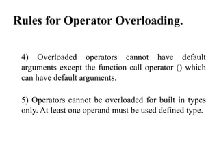 Mca 2nd sem u-4 operator overloading | PPT