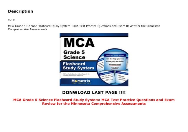 MCA Grade 5 Science Flashcard Study System: MCA Test Practice Questio…