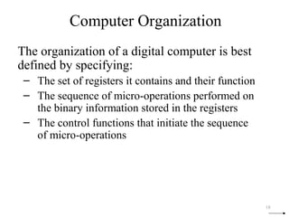 overview of register transfer, micro operations and basic computer ...