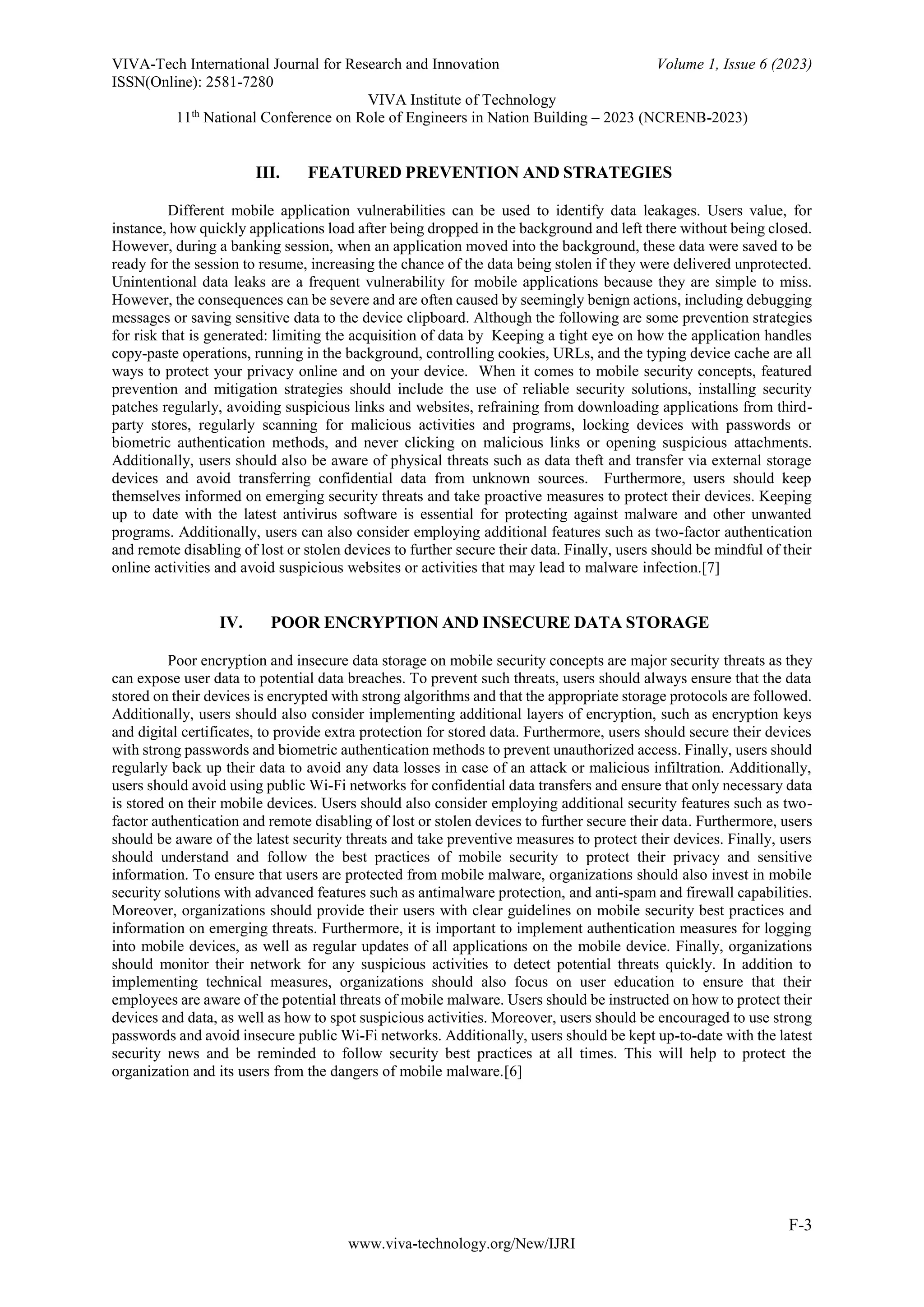 Survey On Mobile User’s Data Privacy Threats And Defence Mechanism | PDF