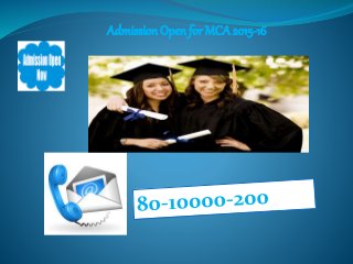 Admission Open for MCA2015-16
 