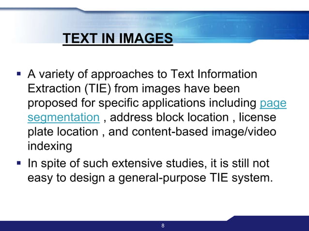 Text extraction from images | PPTX