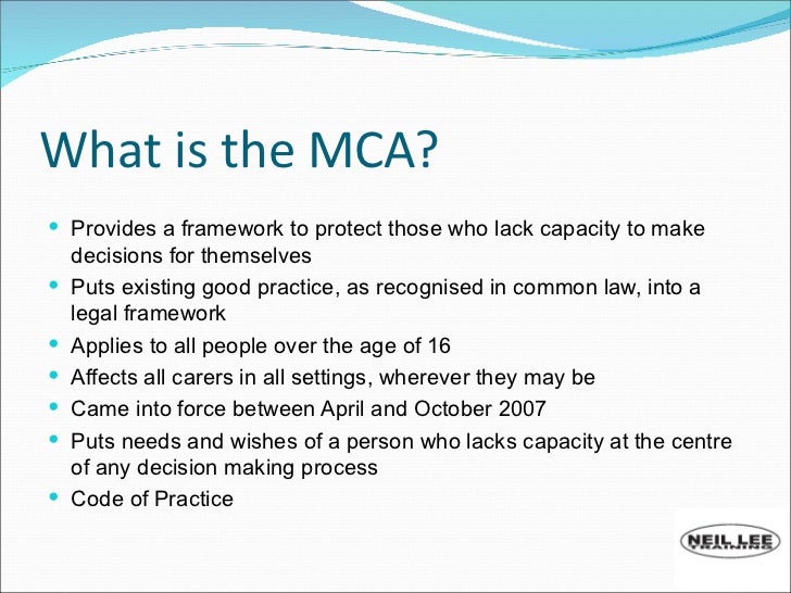 MCA 2005/ DoLs Briefing