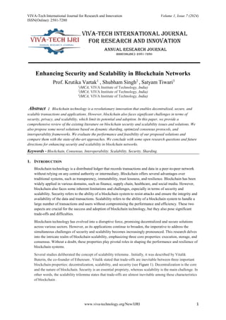 Enhancing Security and Scalability in Blockchain Networks | PDF