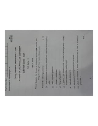 BPUT MCA 4th sem 2013