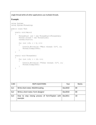 Mca 504 dotnet_unit4 | DOC