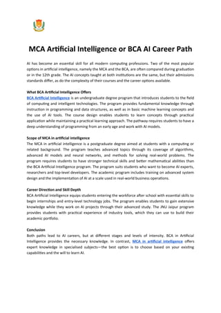 MCA Artificial Intelligence or BCA AI Career Path.docx