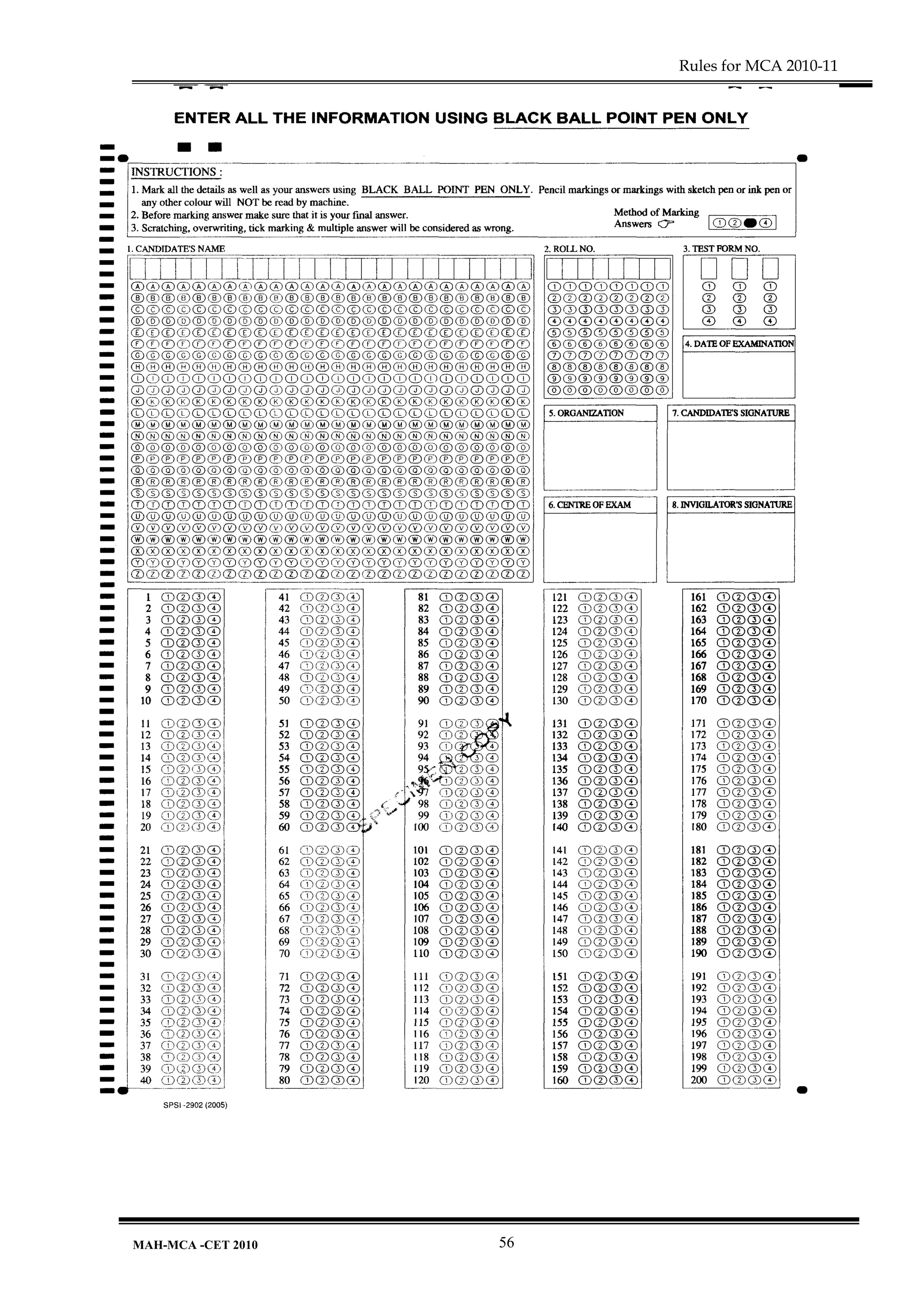 Rules for MCA 2010-11




MAH-MCA -CET 2010   56
 