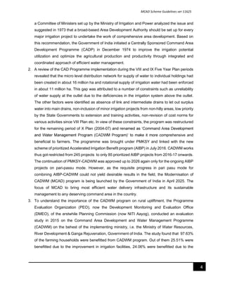 MCAD-Guidelines. Modernization of command Area Development, Guideines | PDF