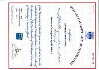 Mca Transcripts Mca degree certificate | PDF