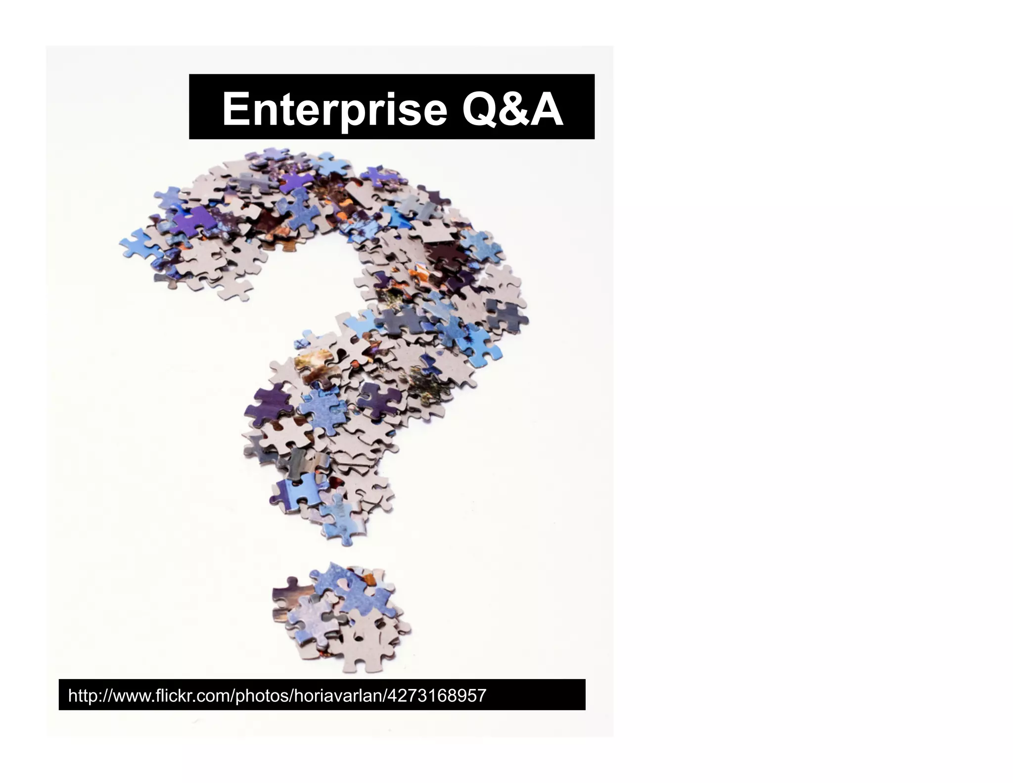 Enterprise Q&A




http://www.flickr.com/photos/horiavarlan/4273168957
 
