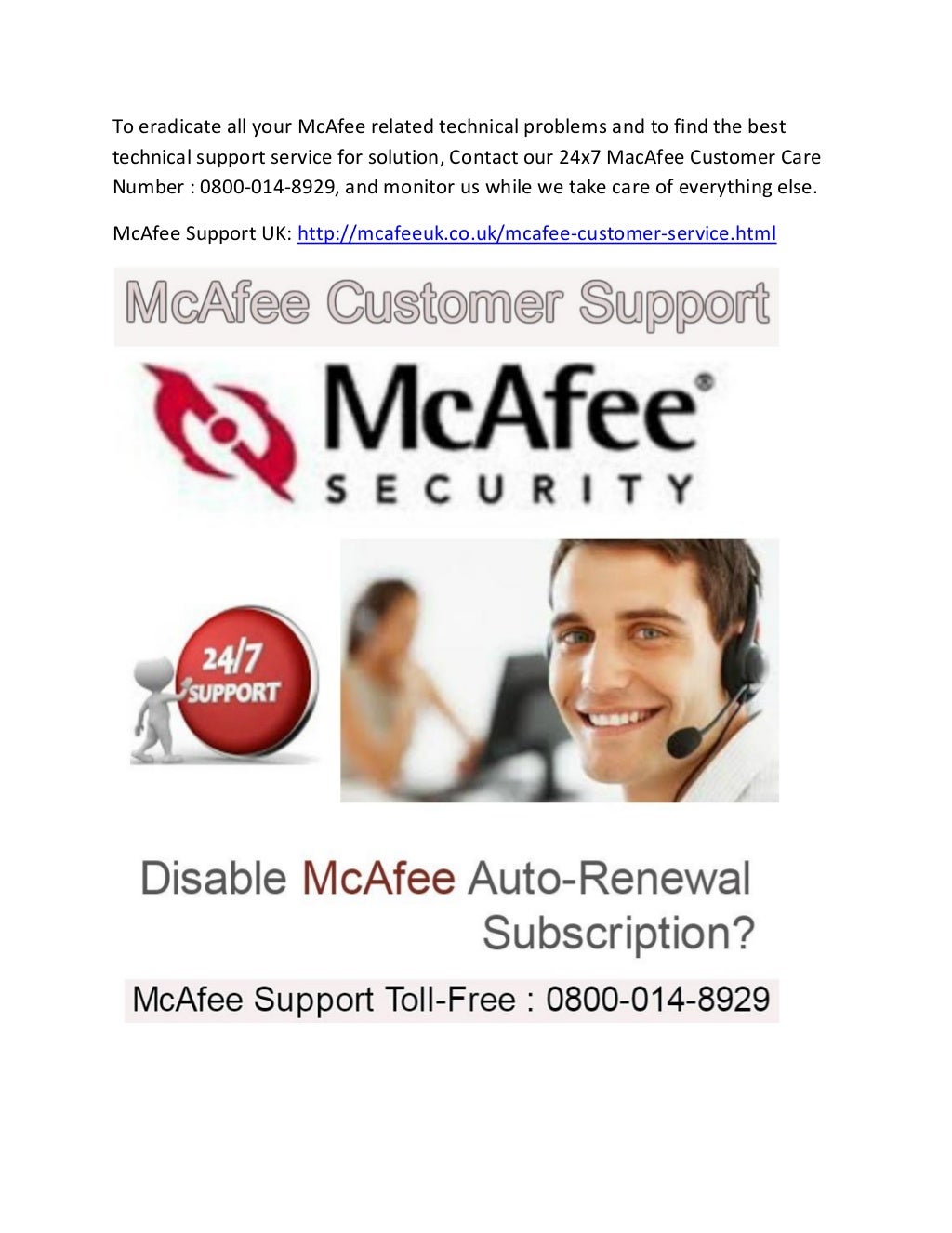 McAfee Customer Service Phone Number 08000148929