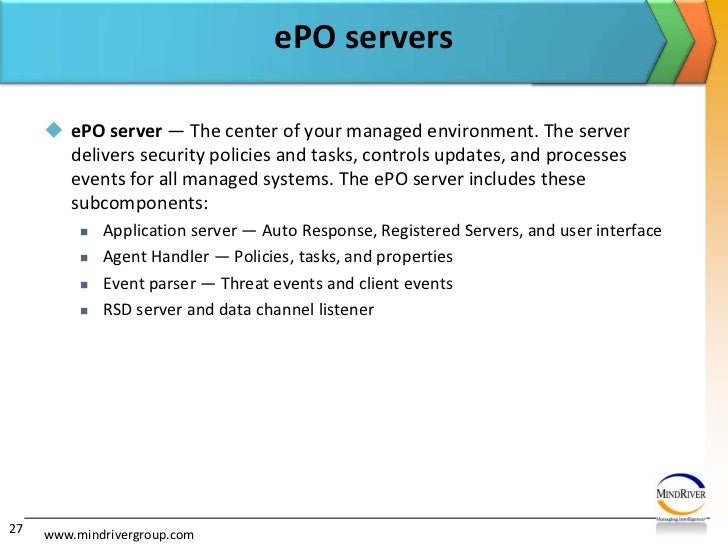 Mcafee Epolicy Orchestrator