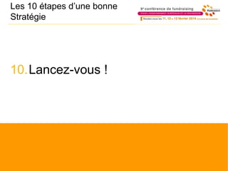Les 10 étapes d’une bonne
Stratégie
10.Lancez-vous !
 