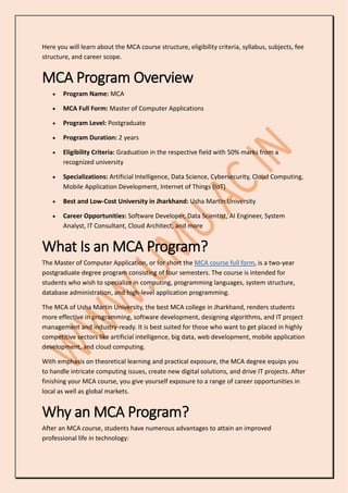 Java High Projects Mca MCA Full Course Overview Subjects, Semesters & Fee Details.pdf