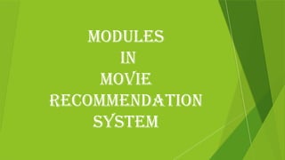 Comprehensive Movie Recommendation System Using Python and Flask | PPTX