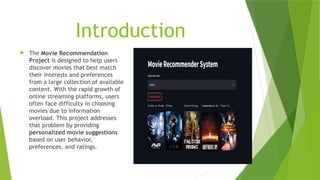 Comprehensive Movie Recommendation System Using Python and Flask | PPTX