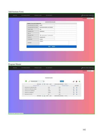 102
Add Institute Form
Program Master
 
