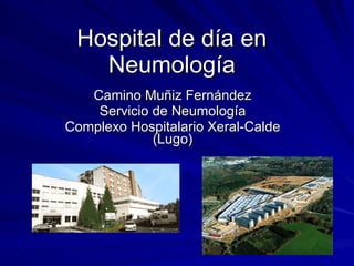 Hospital de día en Neumología Camino Muñiz Fernández Servicio de Neumología Complexo Hospitalario Xeral-Calde (Lugo) 