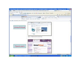 The interfaces UnisulVirtual OpenLearn 