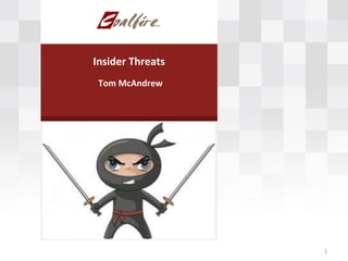 Insider Threats
Tom McAndrew

1

 