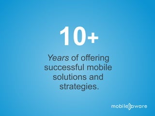 10+
 Years of offering
successful mobile
  solutions and
    strategies.
 