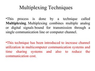 Multiplexing: FDM, TDM, CDM and WDM, Protocol Layering: ISO/OSI ...