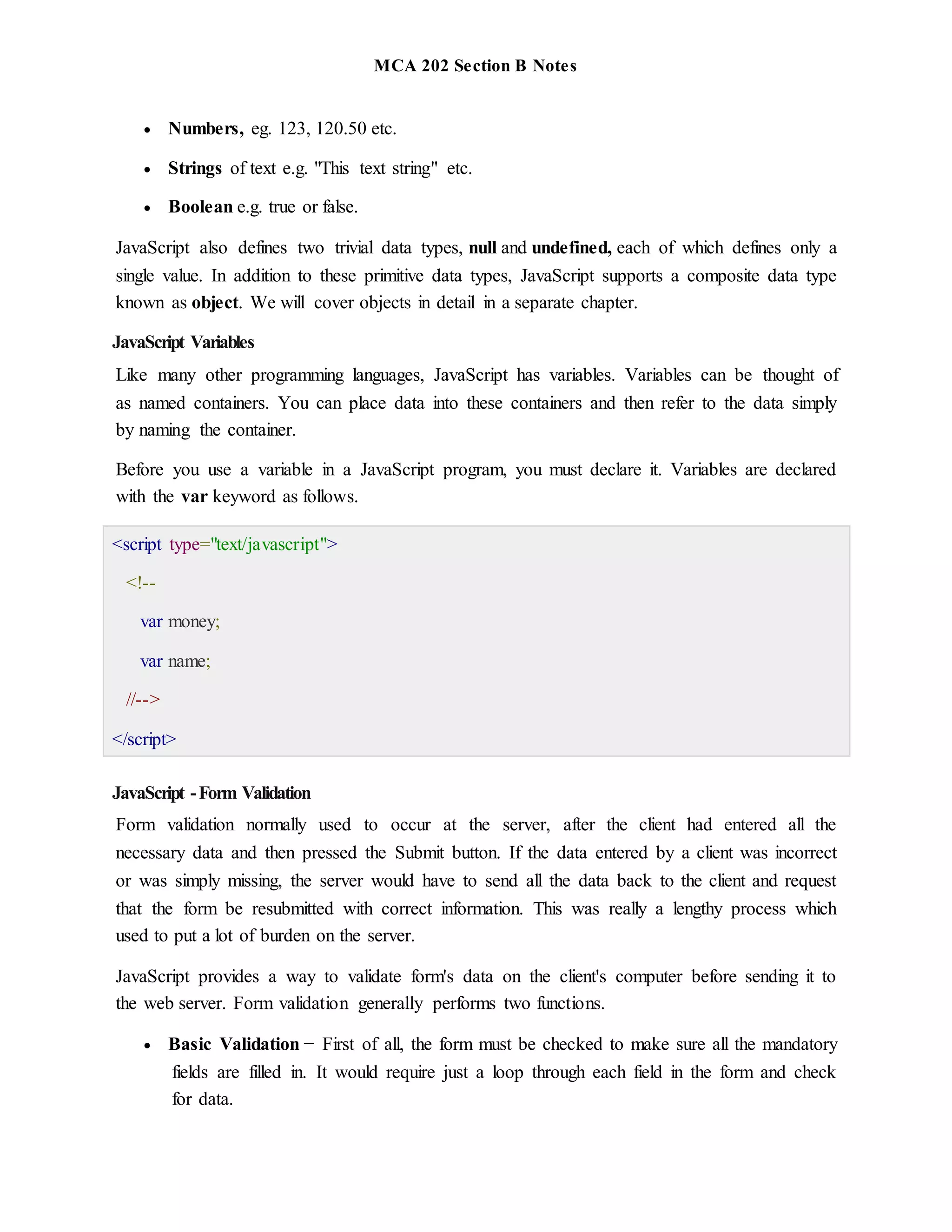JavaScript | DOCX