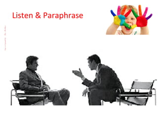 Listen & Paraphrase
----------------------------designandcopyrightbyRajuMandhyan
14
 