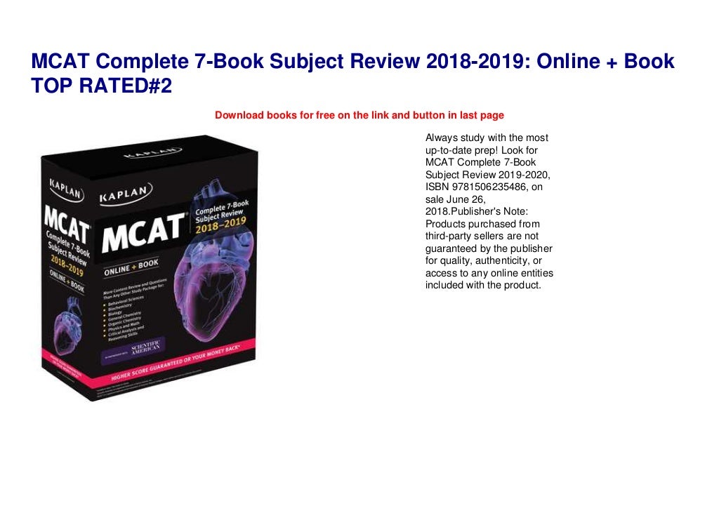 Best mcat study books