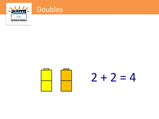 2 + 2 = 4
Doubles
 