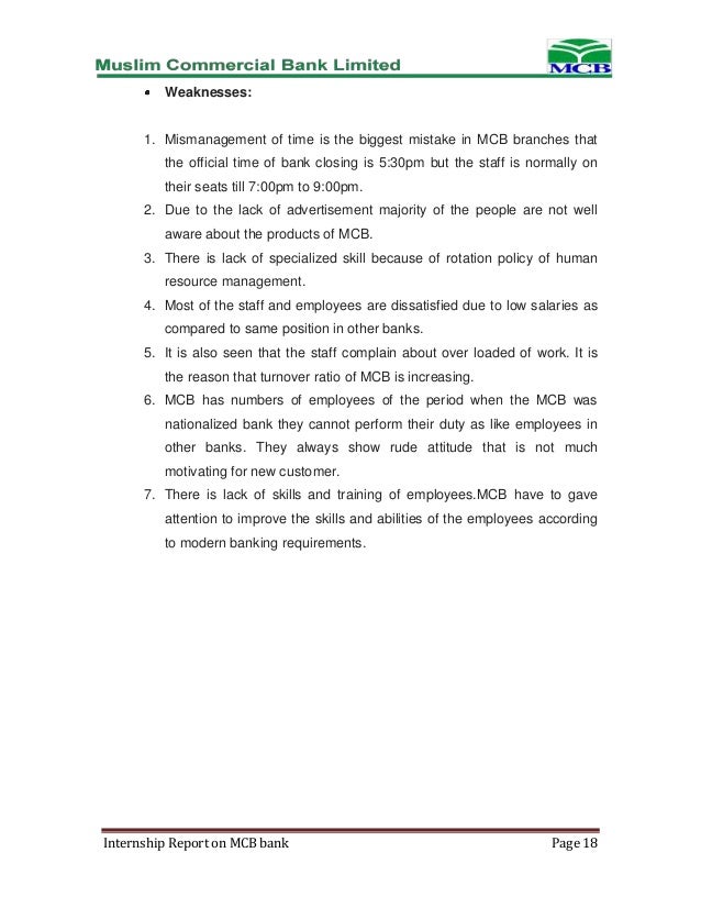 internship report on mcb Largest commercial bank in the dutch caribbean, the bank enjoys an excellent international reputation mcb's services include credit and debit cards, investment, insurance, trust and private banking. internship report on mcb Largest commercial bank in the dutch caribbean, the bank enjoys an excellent international reputation mcb's services include credit and debit cards, investment, insurance, trust and private banking.