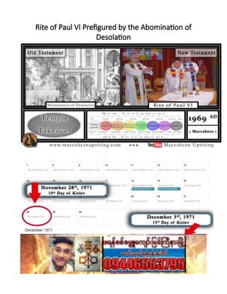 Rite of Paul VI Prefigured by the Abomination of
Desolation
 