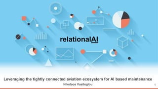 relationalAI
Leveraging the tightly connected aviation ecosystem for AI based maintenance
Nikolaos Vasiloglou 1
 