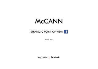 STRATEGIC POINT OF VIEW:

          March 2012
 