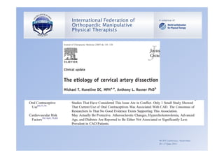 WCPT Conference, Amsterdam
20 – 23 June 2011
 