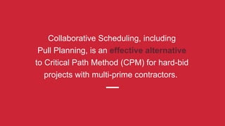 Using Collaborative Scheduling with Pull Planning | PDF