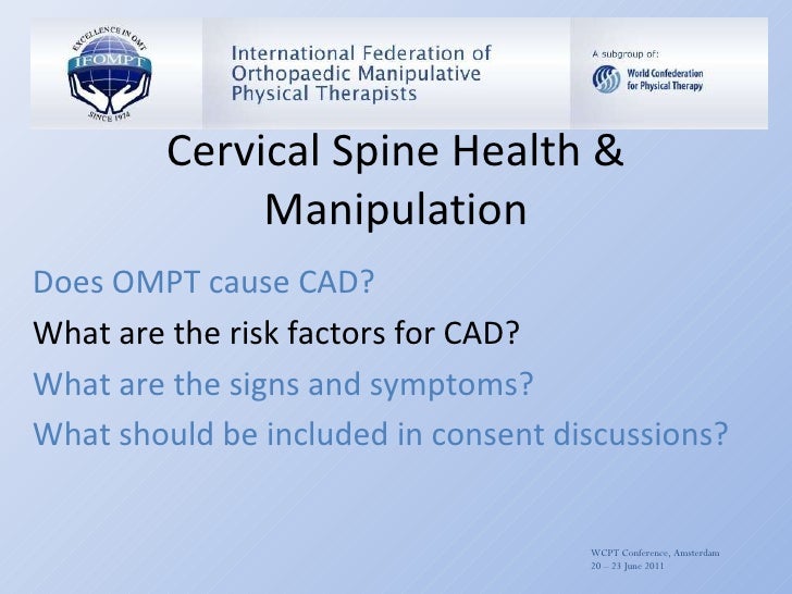 Safety of Cervical Manipulation