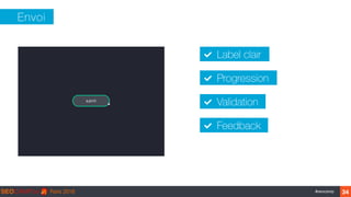 ‹#›#seocamp 34
Envoi
Label clair
Progression
Validation
Feedback
 