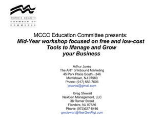 Mccc free tools workshop