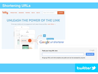 Shortening URLs
 
