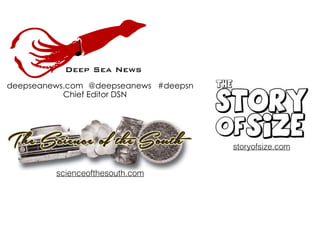Deep Sea News
Deep Sea
News
D
SN
Chief Editor DSN
#deepsndeepseanews.com @deepseanews
scienceofthesouth.com
storyofsize.com
 