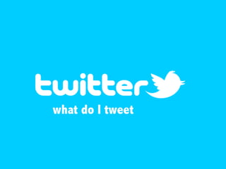 what do I tweet
 