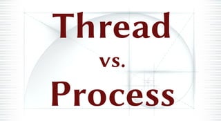 Thread
vs.
Process
 