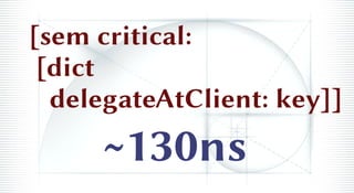 [sem critical:
[dict
delegateAtClient: key]]
~130ns
 