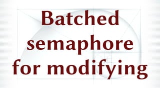 Batched
semaphore
for modifying
 