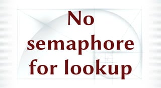 No
semaphore
for lookup
 