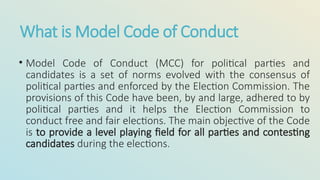 PPT FOR MODEL CODE OF CONDUCT USED FOR ETHICS | PPTX