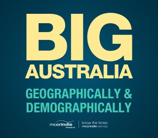 Big Australia: Geographically and Demographically - Infographic by McCrindle Research