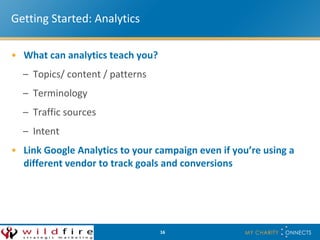Getting Started: Analytics ,[object Object],[object Object],[object Object],[object Object],[object Object],[object Object]